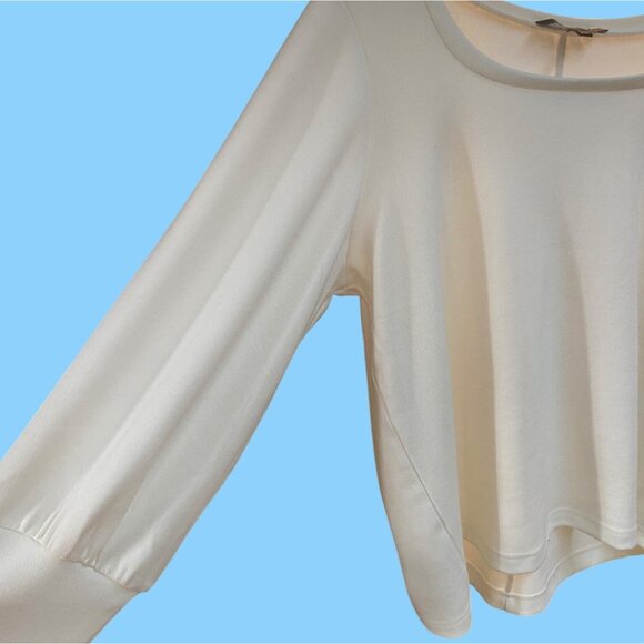 Eloquii Womens Off-White Long Sleeve sweatshirt Size 18/20 - Picture 3 of 6